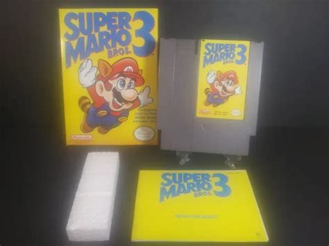 Super Mario Bros 3 Nintendo 1990 Nes Complete With Box Plus Manual