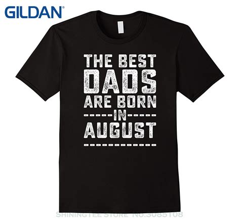 GILDAN divertido ropa Casual camisetas de manga corta los mejores papás nació en agosto de