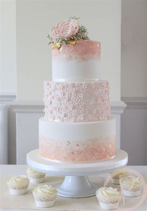 Blush Pink And Navy Blue Wedding Cake 31 Unique And Different Design