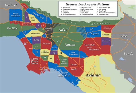 Los Angeles Gang Territories Map Gang Prison Life