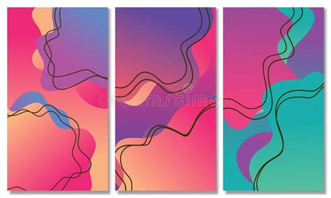 Set Of Abstract Liquid Shape Fluid Design Abstract Modern Graphic