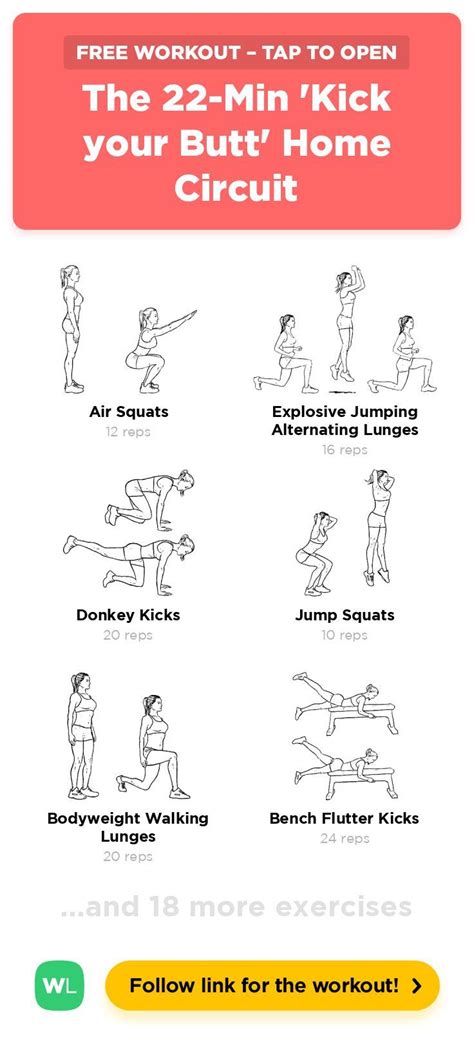 The 22 Min Kick Your Butt Circuit · Workoutlabs Fit Free Workouts