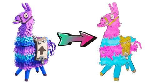 Extend short straight lines from the corners on top of the head and snout, and from the harness. Fortnite Llama Drawing and Coloring - YouTube