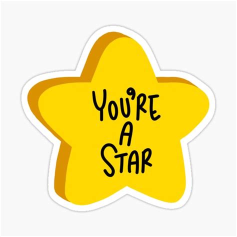 Youre A Star Sticker For Sale By Amywear Redbubble