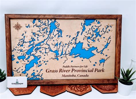 Grass River Manitoba Provincial Park Map Erlenmeyer Designs