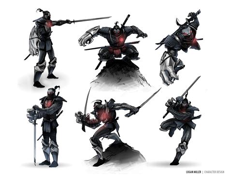 Logan Miller Samurai Character Design