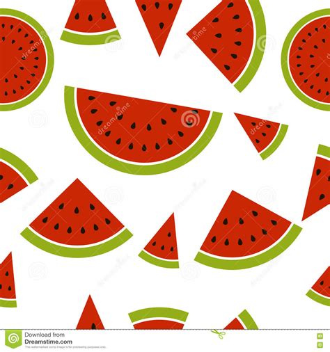 Watermelon Seamless Pattern Stock Vector Illustration Of Graphic