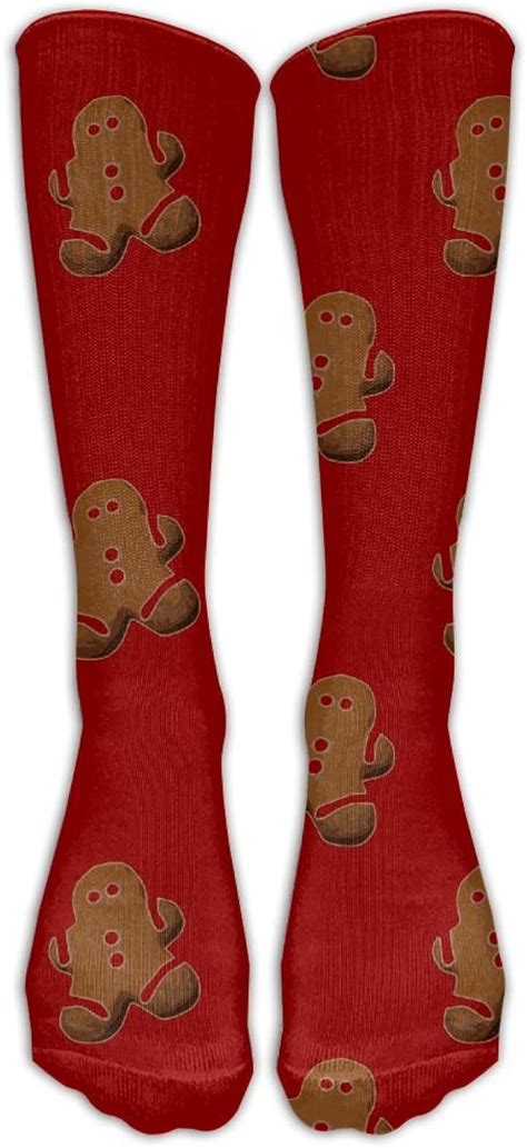 Dasoc Gingerbread Men Cute Unisex Novelty Knee Socks Athletic Tube Stockings One