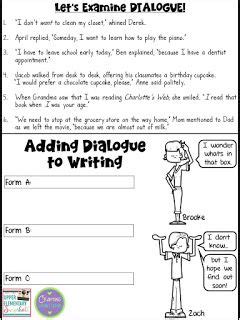 Maybe you would like to learn more about one of these? Adding Dialogue to Writing: A Free Lesson | Writing lesson plans, Writing dialogue, Teaching ...