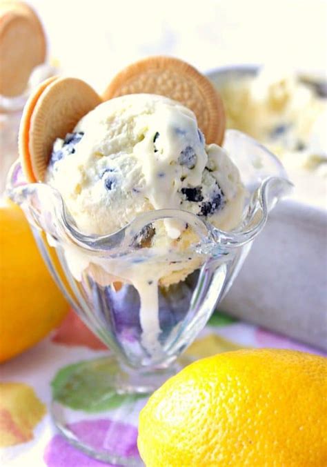 No Churn Lemon Blueberry Ice Cream With Malibu Rum Recipe