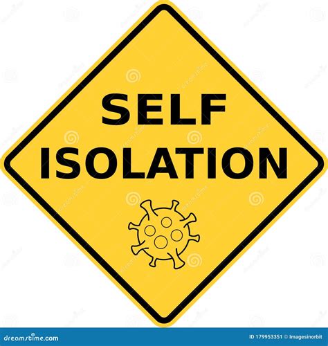 Self Isolation Virus Cell Warning Corona Virus Covid 19 American Sign