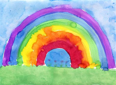 Rainbow Watercolor Painting · Art Projects For Kids
