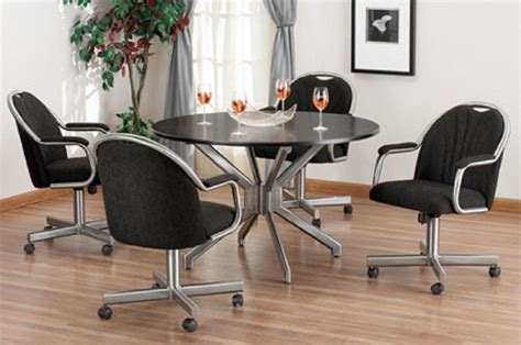 Chromcraft chair on wheels cm127 customizable kitchen tables and more columbus ohio. Dining Chairs With Casters - FIF Blog
