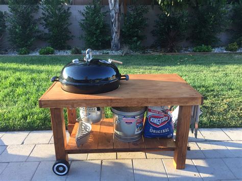 Diy Grill Table Plans Weber Barbecue Bbq Kamado Outdoor Kettle Coleman Portable Roadtrip Most