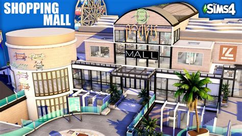 Sims 4 Shopping Mall No Cc Speed Build Kate Emerald Youtube