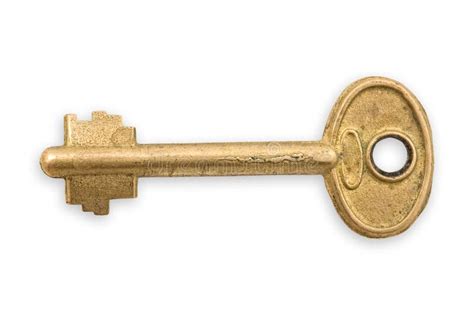 Old Bronze Key Isolated Stock Image Image Of Turn White 9812521