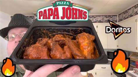 papa john s hot lemon pepper chicken wing review youtube