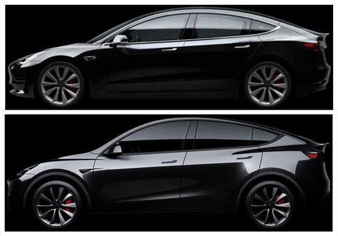 Tesla Model Y And Model Visual Comparison Side By Side Morphing More