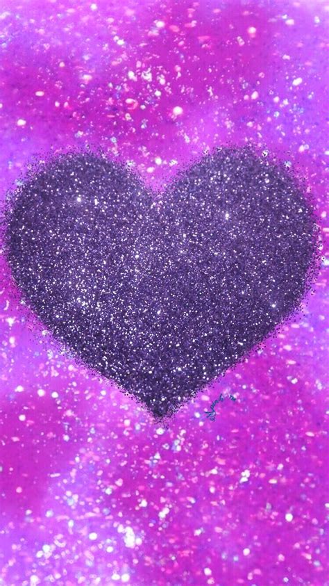 Purple Glitter Heart Wallpaper I Created For The App Top