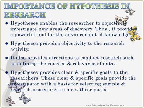 In the scientific method, a null hypothesis is formulated, and. Research hypothesis