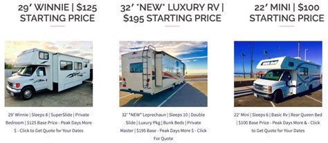 How Much Is It To Rent An Rv What Is An Rv Rental Cost Get A Camper Van
