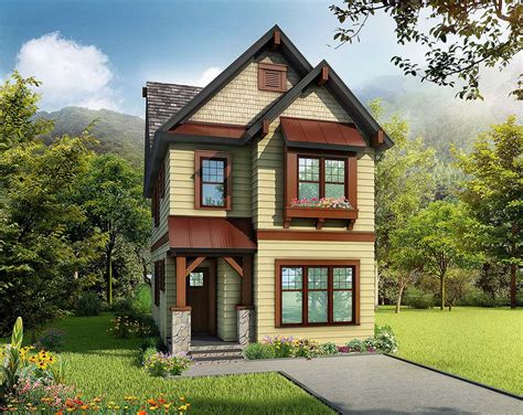 Lakefront house plans (or, simply, lake home plans) excel at bringing nature closer to the home with open layouts that easily access the outdoors, as well as plenty of decks, porches, and verandas for outdoor entertaining, and wide windows for viewing the wildlife and capturing the breeze. Cleverly-Designed Narrow Lot House Plan - 17809LV | 1st ...