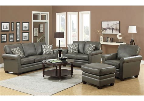 Gray Leather Living Room Furniture Odditieszone