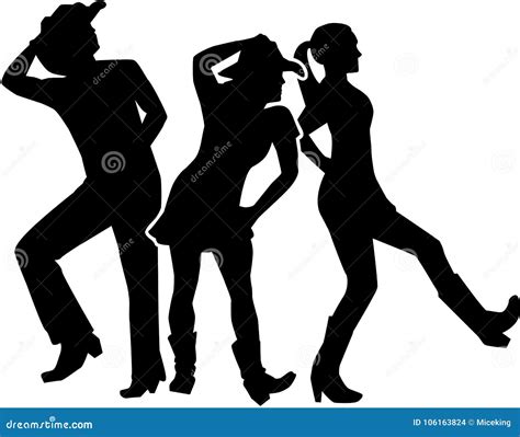 Line Dance Party Cartoon Vector 98297893