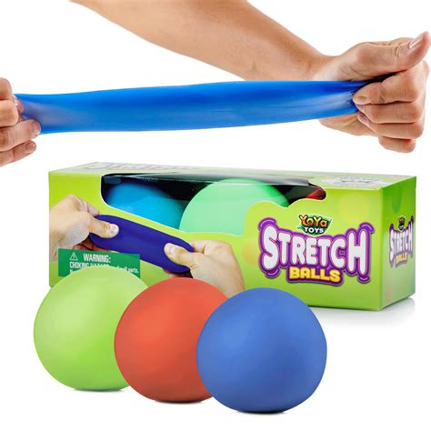 Buy YoYa Toys Pull, Stretch and Squeeze Stress Balls - 3 Balls, Elastic
