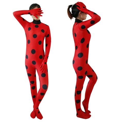 Miraculous Ladybug Cosplay Halloween Costumes O Neck Adult Children