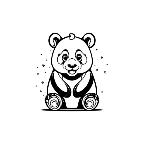 Premium Vector Cute Panda Coloring Page Illustration