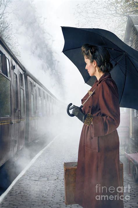 1940 s woman waiting for a train train photography railroad photoshoot vintage train