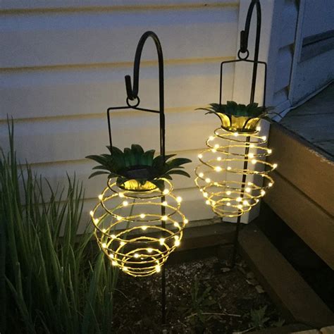 The beehive silhouettes are made of frosted white rated 5 out of 5 by solar sue from positive review these lamps have been great for us with outdoor evening lighting on out porch. Retractable Solar Pineapple Light Solar Powered ...