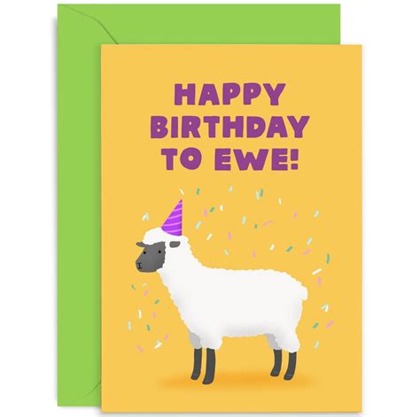 Happy Birthday To Ewe Card Birthday Card For Him Birthday Card Joke