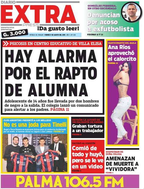 Periódico Diario Extra Paraguay Periódicos De Paraguay Edición De