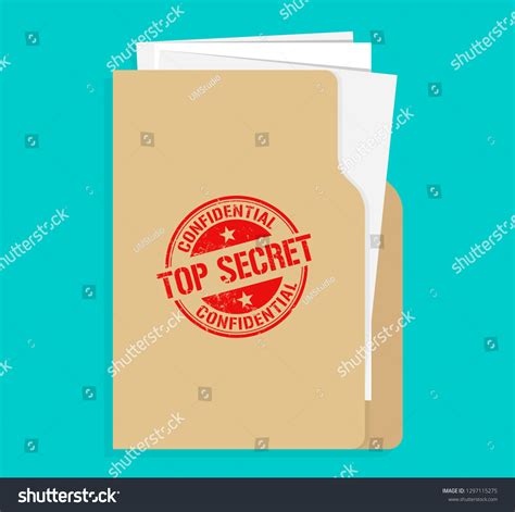 Top Secret File Folder Vector Vetor Stock Livre De Direitos