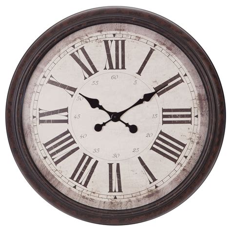 Large Gray Pendulum Wall Clock Roman Numerals 30 Meowmusiccatfoodjp