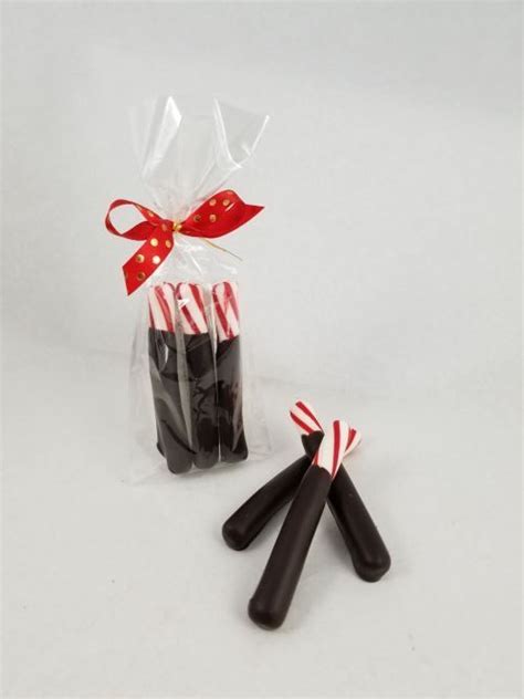 Chocolate Dipped Peppermint Sticks Chocolate Store The Online Candy