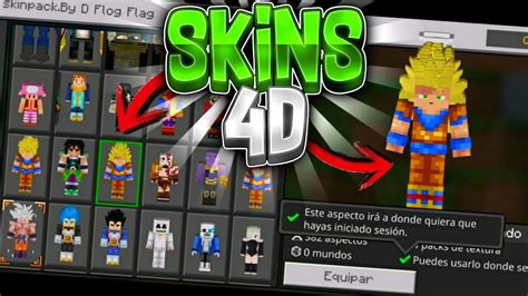 El Mejor Pack De Skins 4d Para Minecraft Pe 119 Skin Pack 4d For