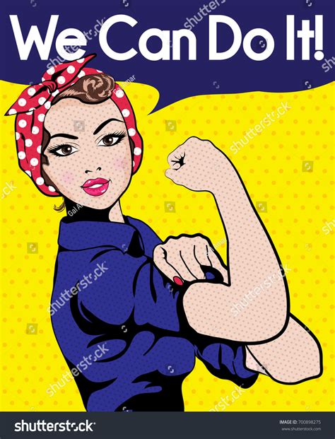 We Can Do Iconic Womans Fistsymbol Stock Vector Royalty Free