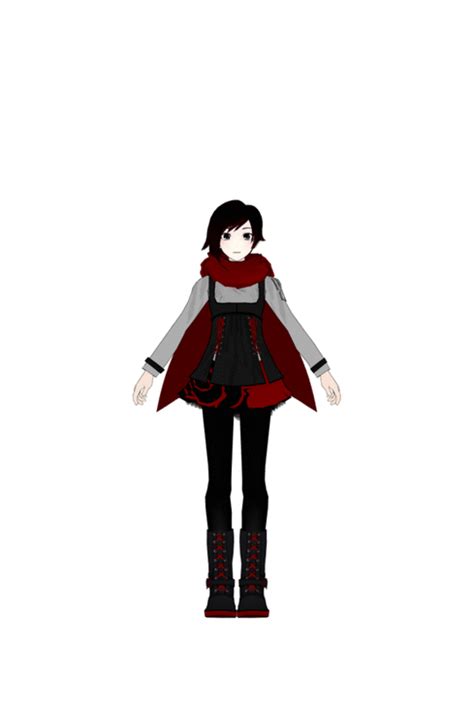 Rwby Ruby Rose Alt Outfit Turnaround By Jkphantom9