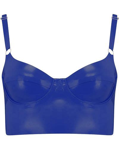 blue elissa poppy lingerie for women lyst