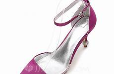 sandals stiletto heel pumps buckle toe satin silk closed women jjshouse