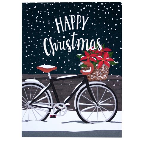 Bikecad can be used to design any diamond frame bike and control it through a comprehensive set of parametric input fields. Poinsettia Bicycle Christmas Card | Merry Christmas Cards | Smudge Ink - smudgeink.com