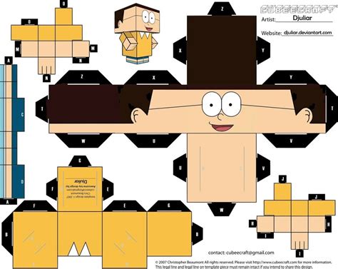 Cubee Papercraft Cubeecraft Nobita By Djuliar By Djuliar On Deviantart