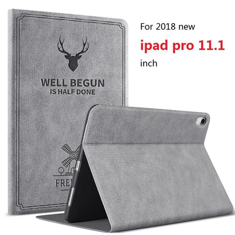 New Magnetic Matte Leather Smart Case For Ipad Pro 111 Inch 2018 Auto