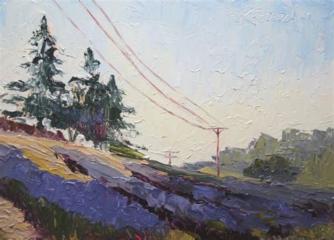 Roxanne Steeds Painting A Day Pines And Lavender Hillsides