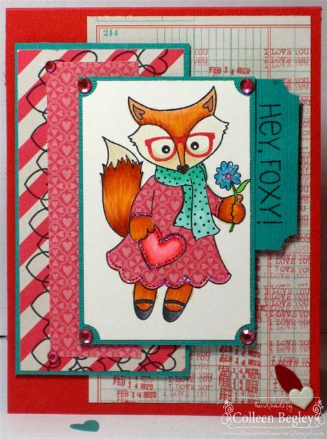 Colleens Creative Corner Hey Foxy Valentines Cards Paper Crafts