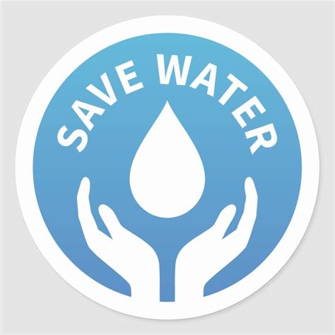 Water Conservation Save Water Badge Sticker In 2021
