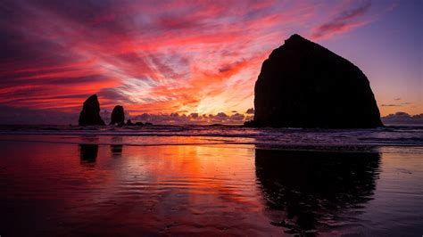 Sunset Reflections Cannon Beach Oregon 022019 Steve Gbisig